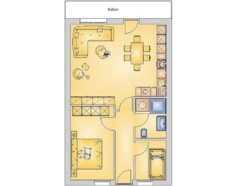 a floor plan of a house at Ferienwohnung Nr 7, Meersburg, Bodensee in Meersburg