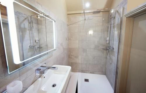 A bathroom at The Tickled Trout 