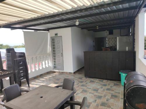 Kuchyň nebo kuchyňský kout v ubytování Hotel Palmari
