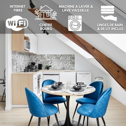 Le Grand Bleu - Wifi fibre/Linge/Accès cour