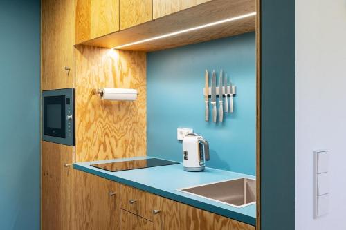 Dapur atau dapur kecil di Standard-Apartment 1899