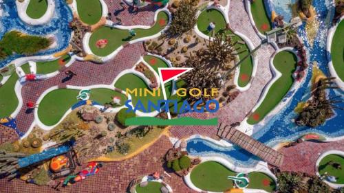 a map of the mini golf park at a theme park at Prime garden-view Studios in Arona