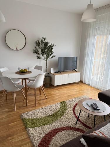 TV a/nebo společenská místnost v ubytování Apartman Pazova