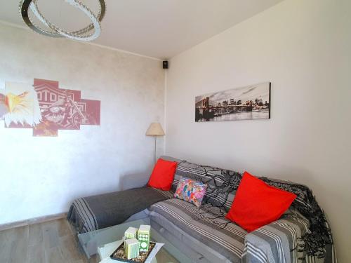 Χώρος καθιστικού στο Holiday home in Poppino near lake