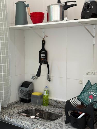 Kuchyň nebo kuchyňský kout v ubytování Casa Apartamento Privativo - Sesc Bertioga Centro dentro de Pousada