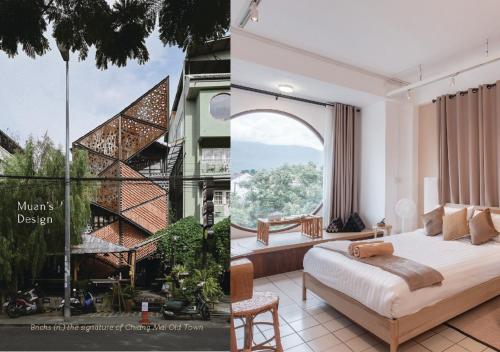 Muan Hotel tesisinde bir odada yatak veya yataklar