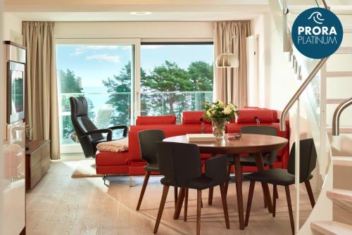 Posezení v ubytování Prora Platinum Penthouse Diamant