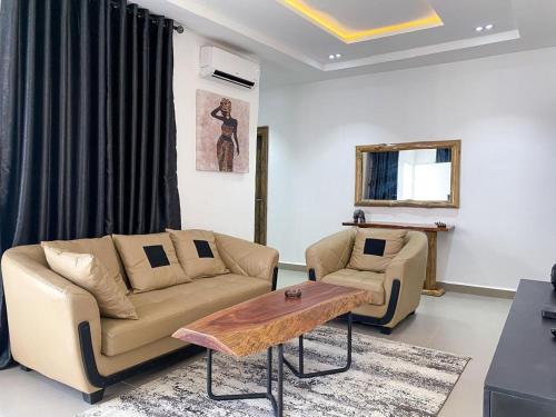 Posezení v ubytování Accommodation Guru