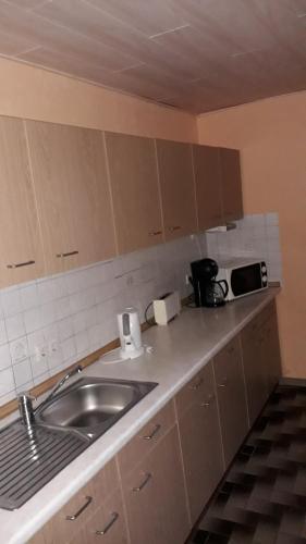Η κουζίνα ή μικρή κουζίνα στο Ferienhof-Meyer