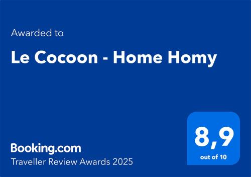 zrzut ekranu telefonu z tekstem przetłumaczonym na przymierze lodu miód domowy w obiekcie Le Cocoon - Home Homy w mieście Vierzon
