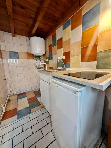 La cuisine est équipée d'un lave-vaisselle et d'un évier. dans l'établissement Central Studio - Alsace Lorraine & Train station - Prime Location Near All Amenities, à Grenoble