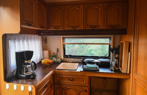 Kuchyň nebo kuchyňský kout v ubytování Yuccasa - Small Glamping Camping & Studio's