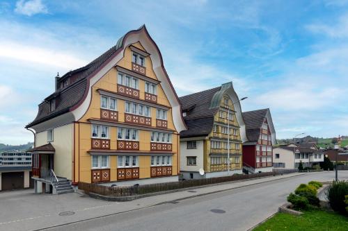 a building with a half timbered at Blattenheimat6 - im traditionellen Appenzeller Haus in Appenzell
