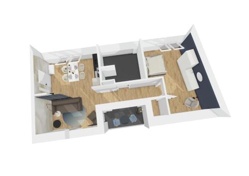 TV a/nebo společenská místnost v ubytování Eck am Meer 6