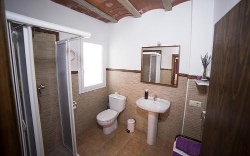ファルセットにあるEspígol Priorat - apartamento estudioのトイレと洗面台付きのバスルーム