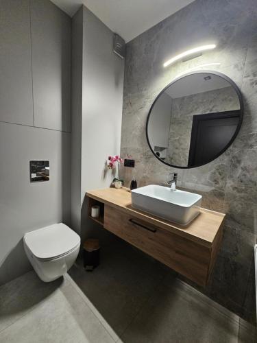 Kúpeľňa v ubytovaní Apartament Zamkowe Wzgórze
