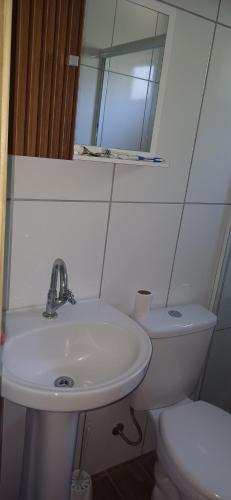 Koupelna v ubytování Casa de praia