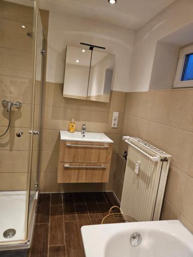 Ένα μπάνιο στο 2-Zimmer Ferienwohnung