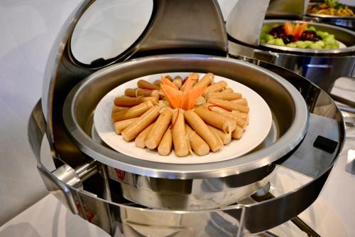 a plate of food on top of a food processor at WH Hotel 310 in Phnom Penh