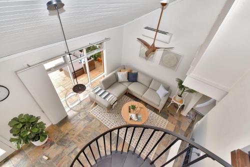 an overhead view of a living room with a couch at Blissful Silver Sands Retreat - Aldinga Beach - C21 SouthCoast Holidays in Aldinga Beach