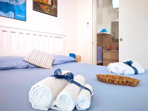 Postel nebo postele na pokoji v ubytování Casa del mare