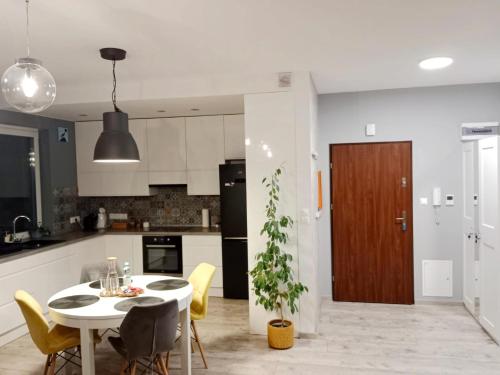 Η κουζίνα ή μικρή κουζίνα στο Apartament z Tarasem