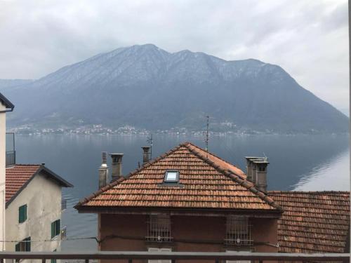a view of a mountain and a body of water at The Family Houses - Apartments with Balcony and Lake View in Colonno