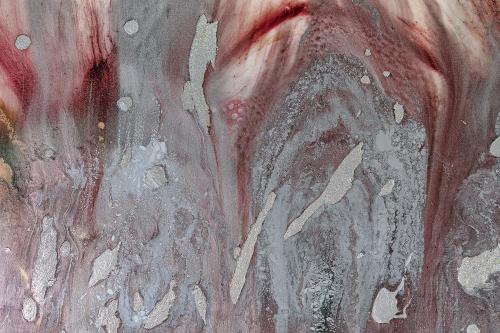 a close up of a painting on a wall at Design-Chalet mit Teilseeblick, Pool, Spa & Restaurant in Lochau