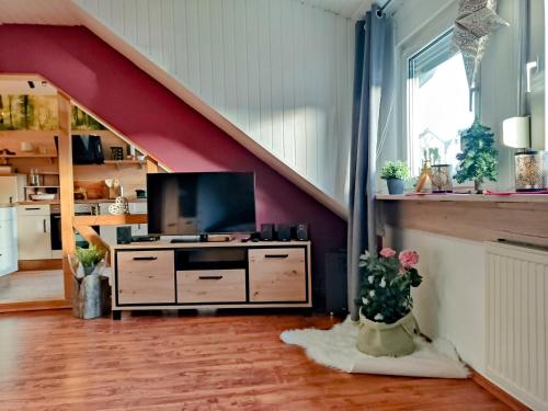 Kuchyň nebo kuchyňský kout v ubytování Ferienwohnung an der Bieke