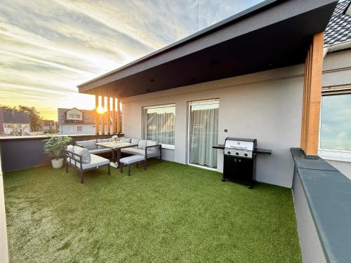 Μπαλκόνι ή βεράντα στο Moderne Terrassenwohnung in Nuremberg