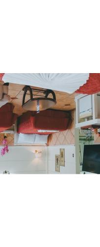 a view of a bunk bed in a room at Gran Karmel Hotel in Santa Cruz Muluá