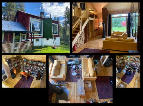 BolidenにあるLoft in the forestの図書館四絵コラージュ