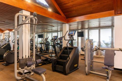 a gym with treadmills and elliptical machines at Intercontinental Real Guatemala by IHG in Guatemala