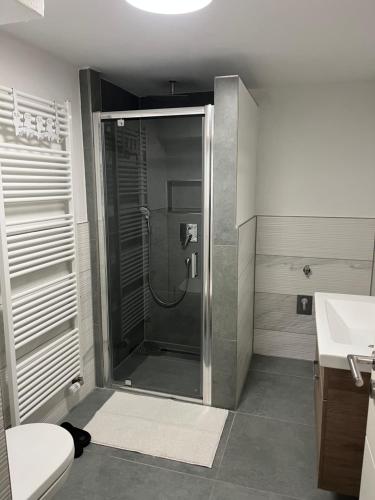 Koupelna v ubytování Wohnung