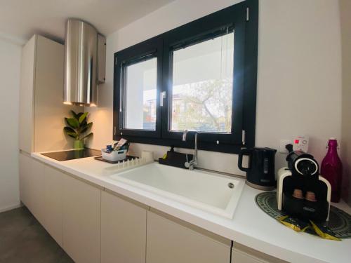 Η κουζίνα ή μικρή κουζίνα στο Elisa Apartments A - in front of the walls of Lucca