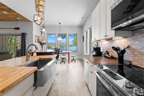 a kitchen with a sink and a counter top at Nancy Key in Terrell