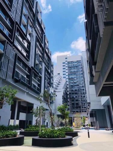 a group of tall buildings in a city at Imperio Residence Melaka in Melaka