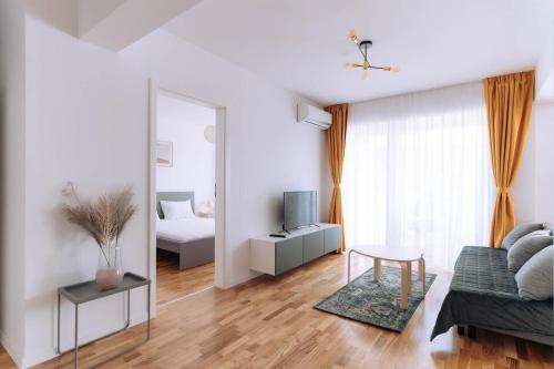 Posezení v ubytování Luxury Central Apartment
