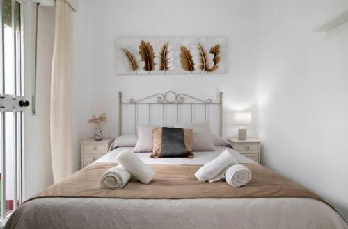 Katil atau katil-katil dalam bilik di Apartamento Cataleya con terraza privada