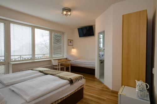 Postel nebo postele na pokoji v ubytování Wellness Vila Bohemia