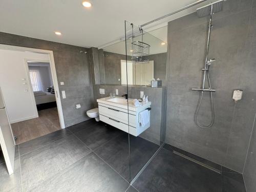 Koupelna v ubytování Hotel Barth