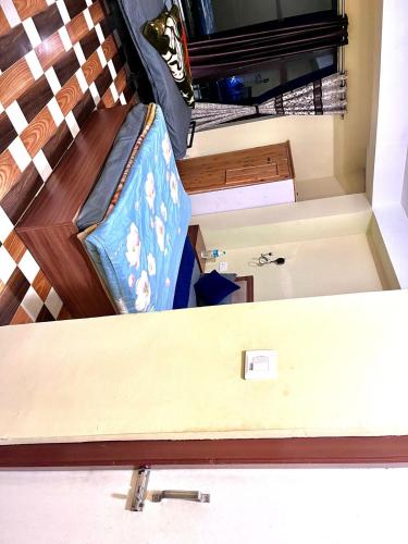 an overhead view of a room with bunk beds at Hotel Manjushree in Lava