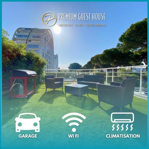 PGH N10-Terrasse, Parking Privé, 500m de la Plage