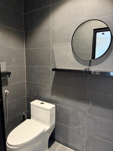 Koupelna v ubytování SWM Hotel