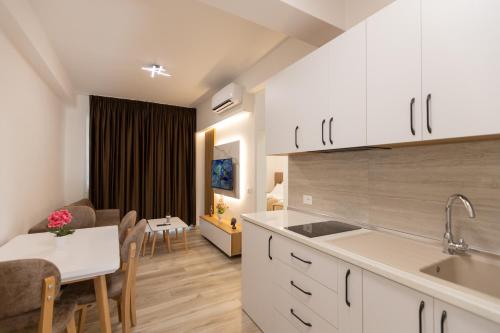 Kuchyň nebo kuchyňský kout v ubytování ZANI'S VILLA