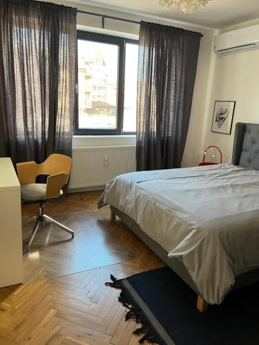 Кровать или кровати в номере Central Apart