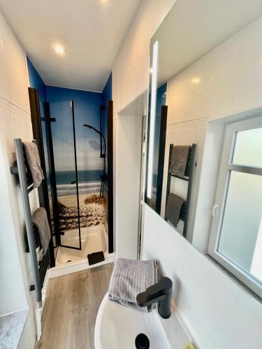 Koupelna v ubytování Hof Steinhütten Tiny Rooms