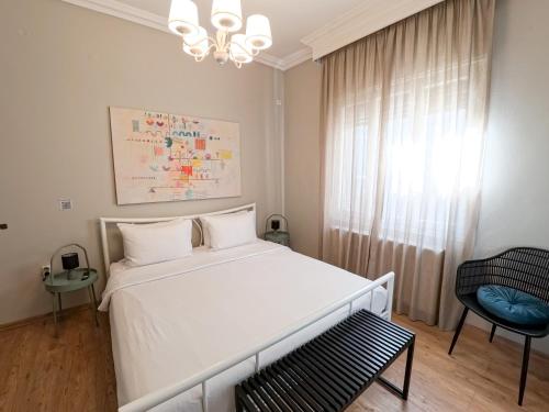Ένα ή περισσότερα κρεβάτια σε δωμάτιο στο Living Life Apartment Komotini