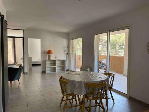 Χώρος καθιστικού στο Loft à 500 m de la plage