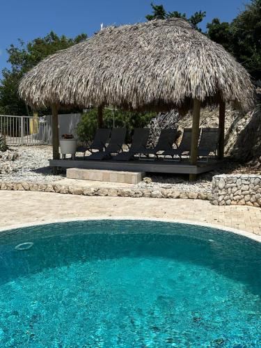 Villa Amazing Sea View Cas Abaoの敷地内または近くにあるプール